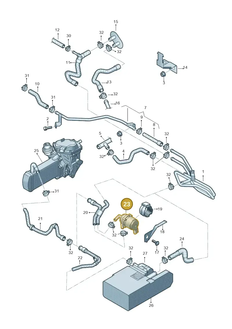 7P0965561B — Volkswagen Amarok twin cab (2022-) diagram 894121010, position 23