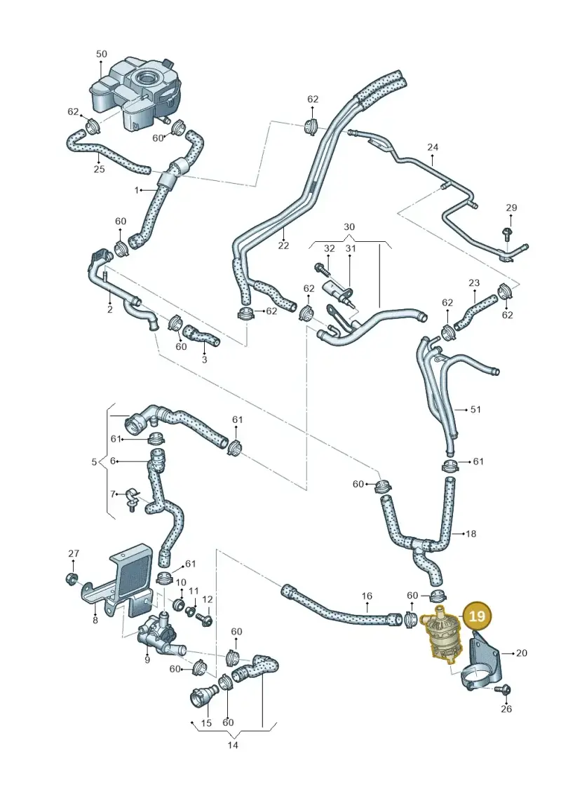 7P0965567 — Volkswagen Arteon (2017-2023) diagram 793121400, position 19