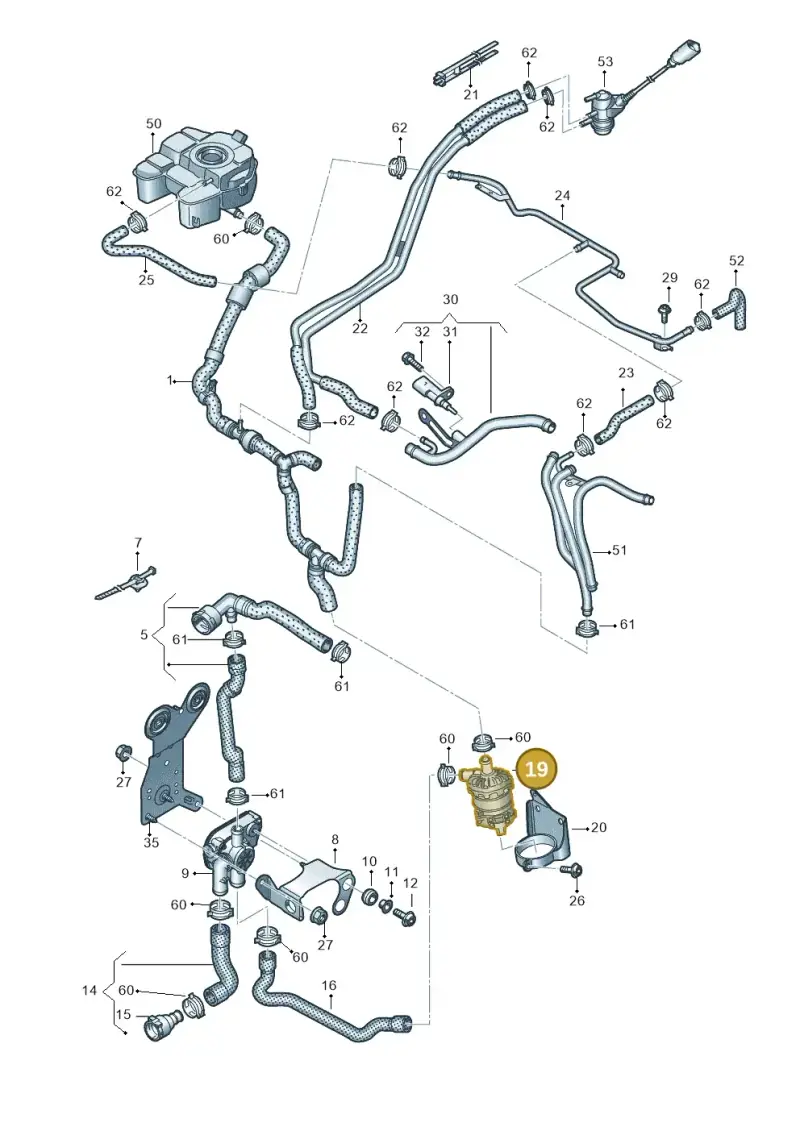 7P0965567 — Volkswagen Tiguan 2.0 4Motion (2017-2024) diagram 884121730, position 19