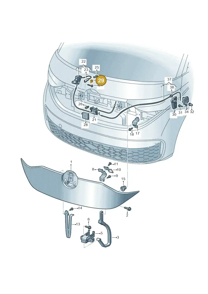 7P0971830 — Volkswagen ID.Buzz (2022-) diagram 15a823000, position 29