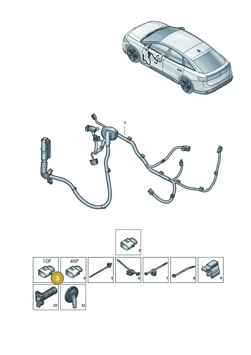 7P0972725A — Volkswagen ID.7 (2023-2025) diagram 14b972300, position 3