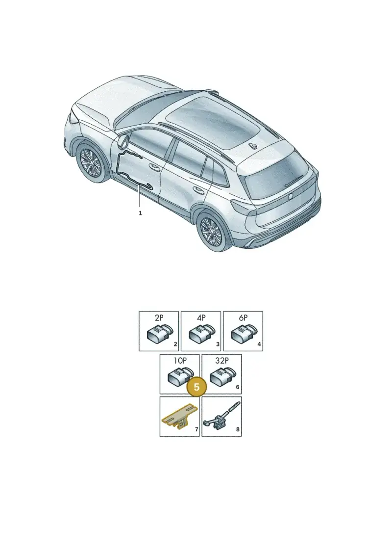 7P0972725A — Volkswagen Tiguan (2023-2025) diagram 57x972310, position 5
