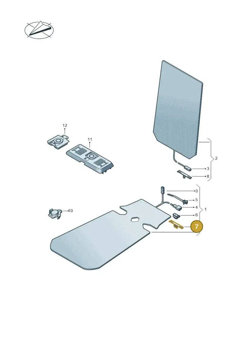 7P5957818A — Volkswagen T-Cross 1,0 (2018-2024) diagram 587963000, position 7