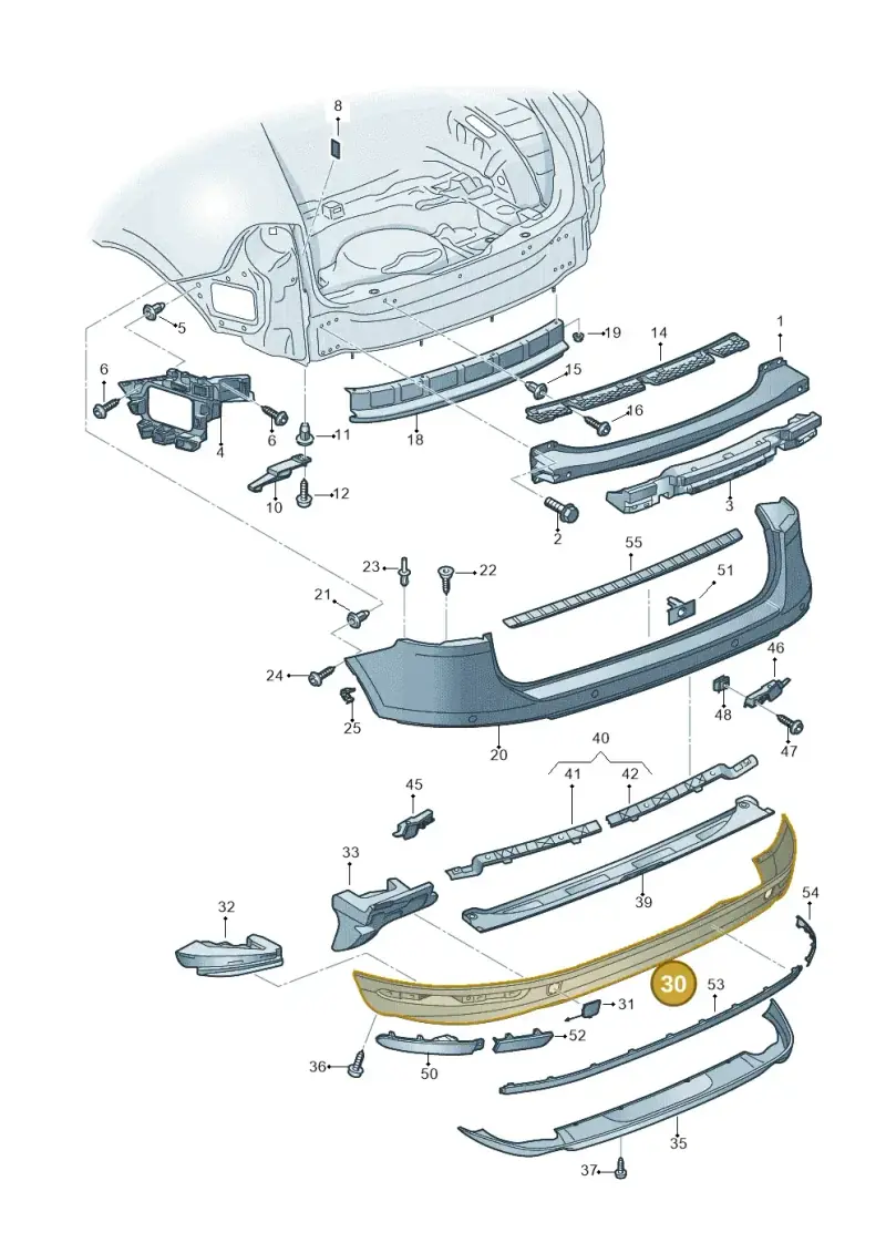 7P6807434E9B9 — Volkswagen Touareg BlueMotion (2014-2018) diagram 787807500, position 30