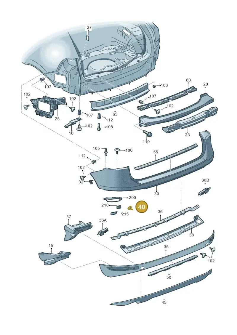 7P6807450AGRU — Volkswagen Touareg (2012-2014) diagram 693807500, position 40