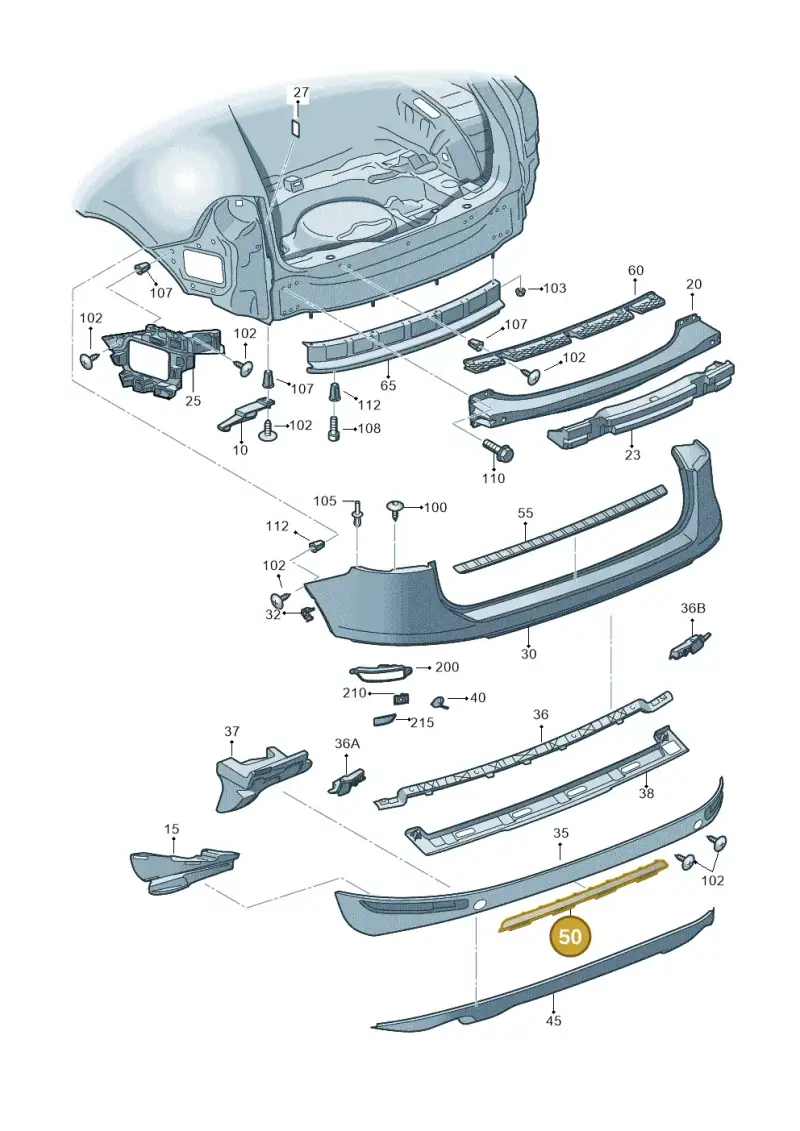 7P6807532AAV3 — Volkswagen Touareg (2012-2014) diagram 693807500, position 50
