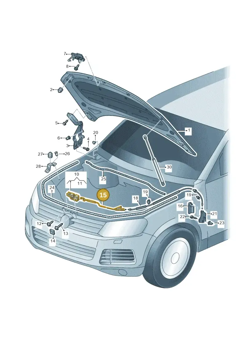 7P6823531C — Volkswagen Touareg (2012-2014) diagram 693823100, position 15
