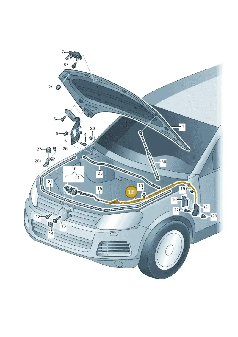 7P6823535 — Volkswagen Touareg (2012-2014) diagram 693823100, position 18