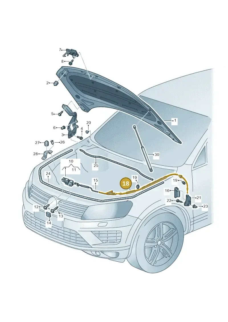 7P6823535 — Volkswagen Touareg BlueMotion (2014-2018) diagram 787823000, position 18