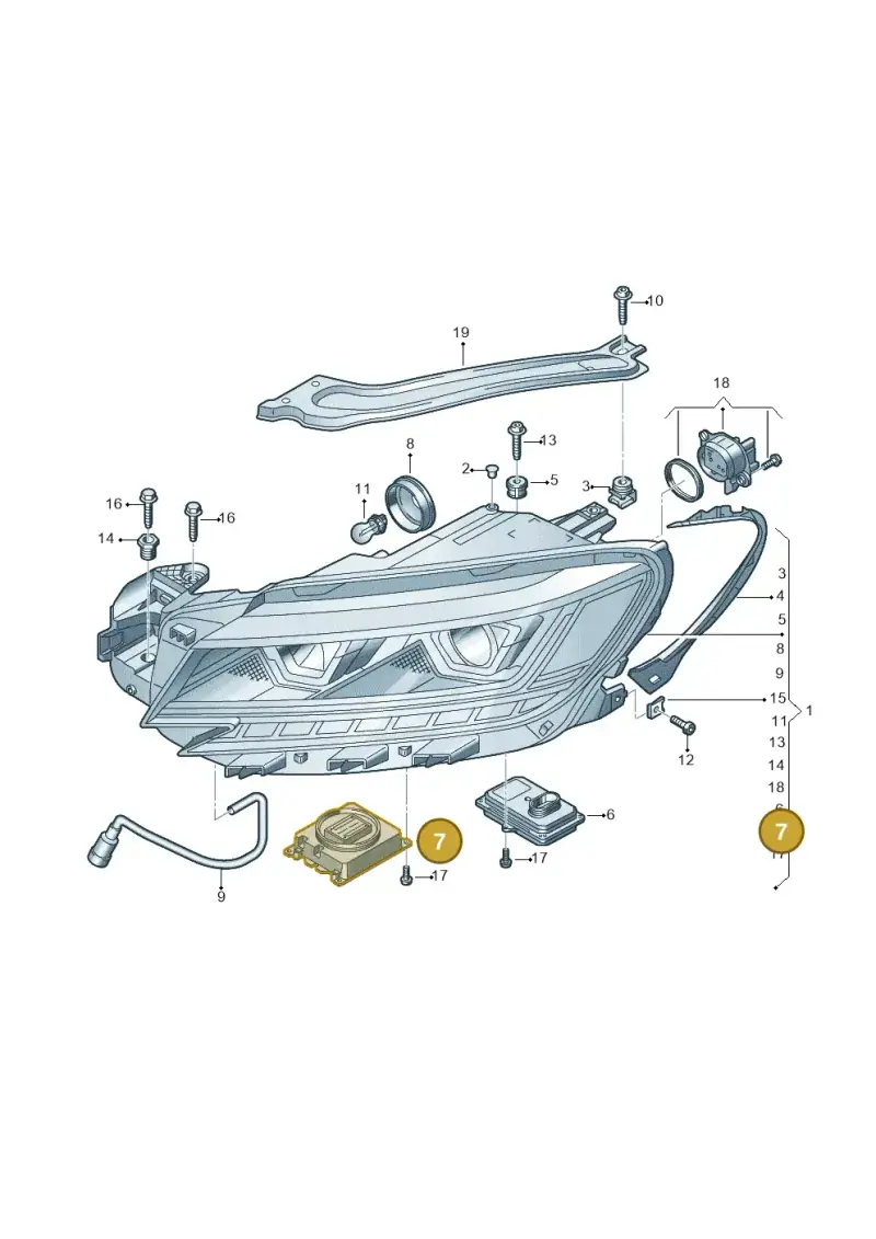 7PP941571AF — Volkswagen New Passat (2015-2022) diagram 868941020, position 7