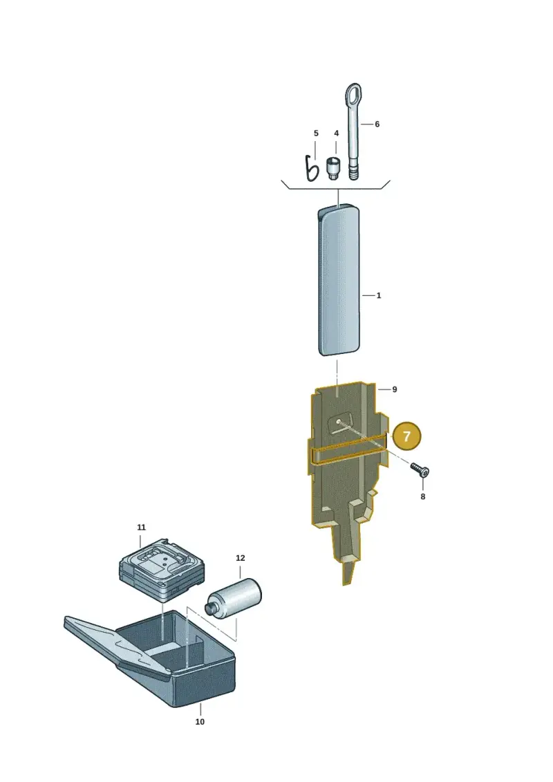 7T0012118A — Volkswagen Multivan (2021-) diagram 7t0012010, position 7