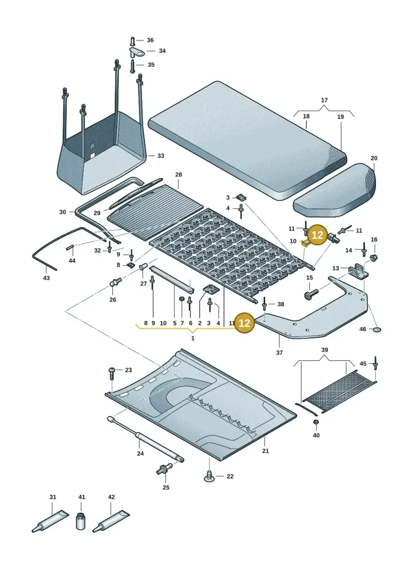 7T0067057 — Volkswagen Multivan (2021-) diagram 7t0067060, position 12