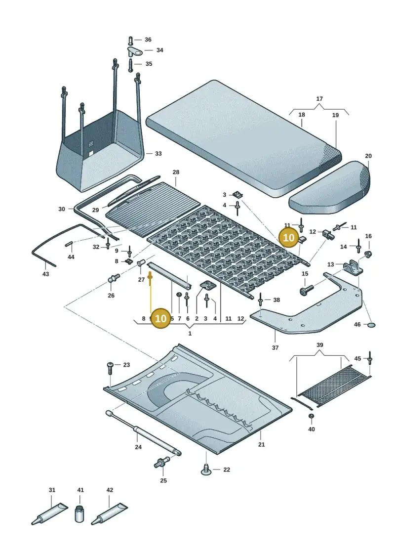 7T0067075 — Volkswagen Multivan (2021-) diagram 7t0067060, position 10
