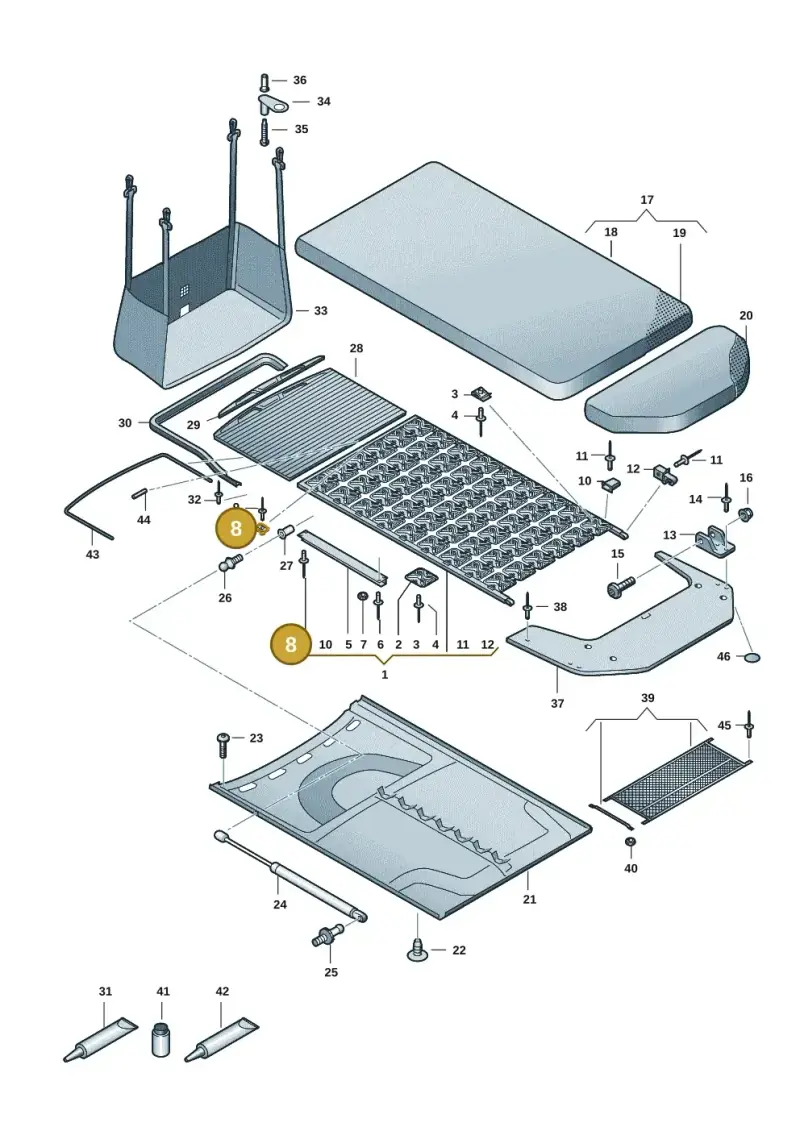 7T0067309 — Volkswagen Multivan (2021-) diagram 7t0067060, position 8
