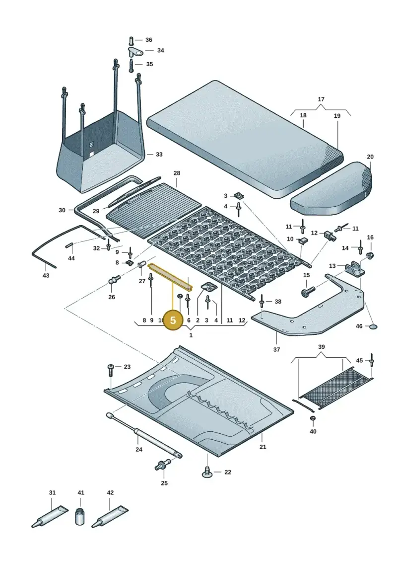 7T0067313A — Volkswagen Multivan (2021-) diagram 7t0067060, position 5