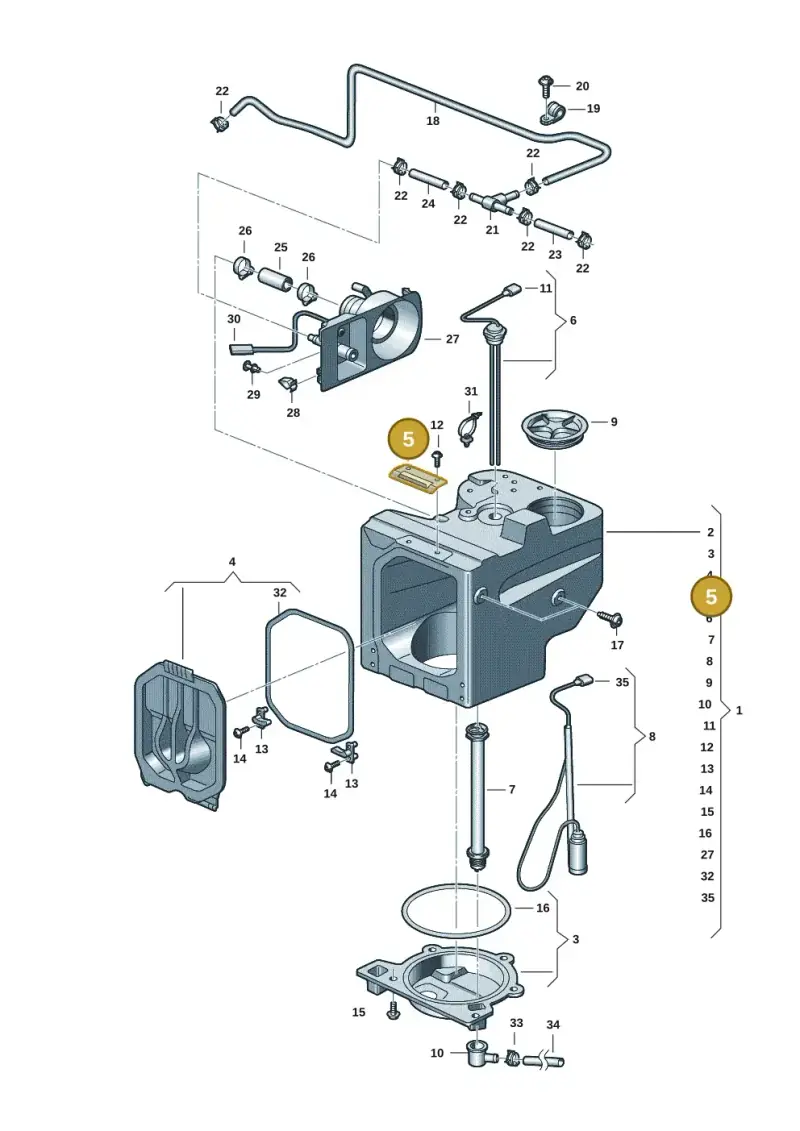 7T0068097B — Volkswagen Multivan (2021-) diagram 7t0068140, position 5