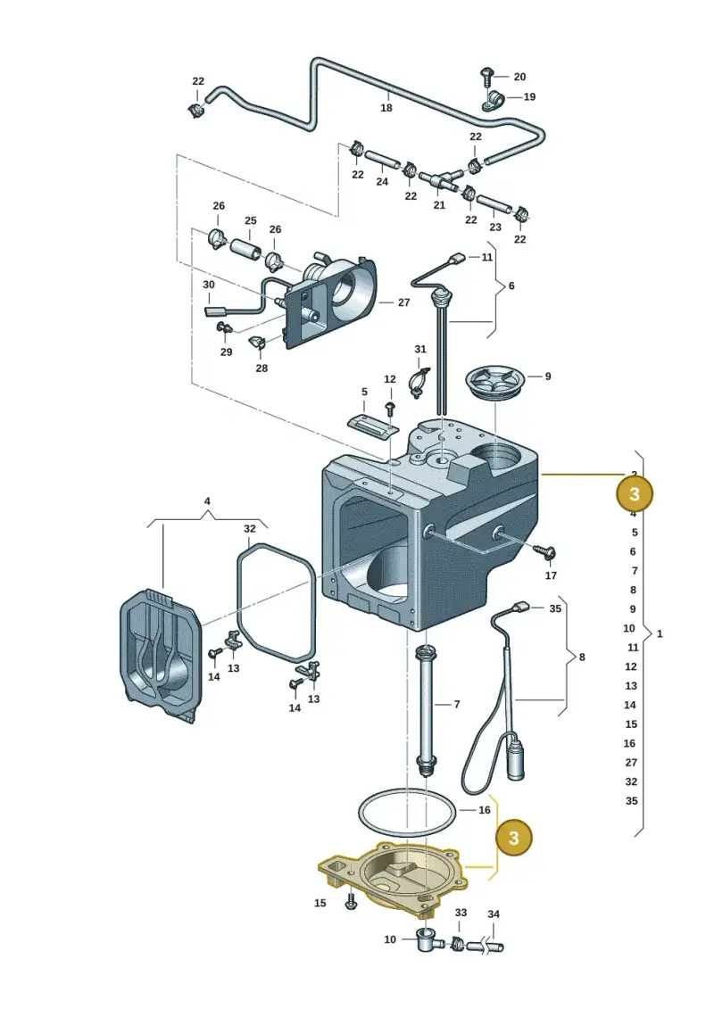 7T0068302A — Volkswagen Multivan (2021-) diagram 7t0068140, position 3