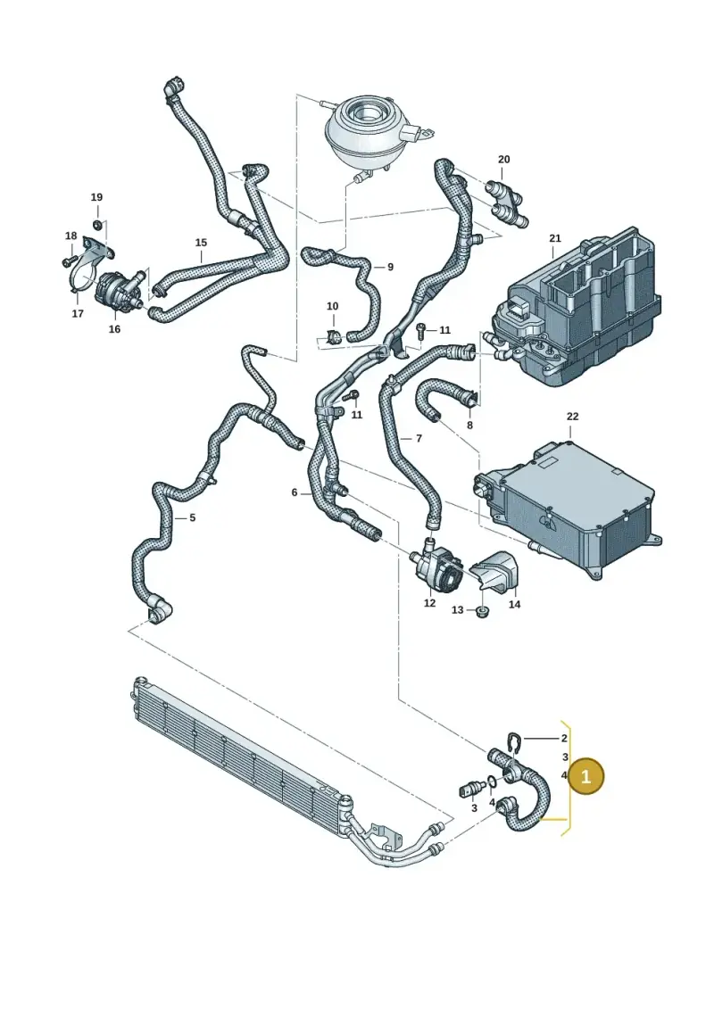 7T0121049C — Volkswagen Multivan (2021-) diagram 7t0121256, position 1