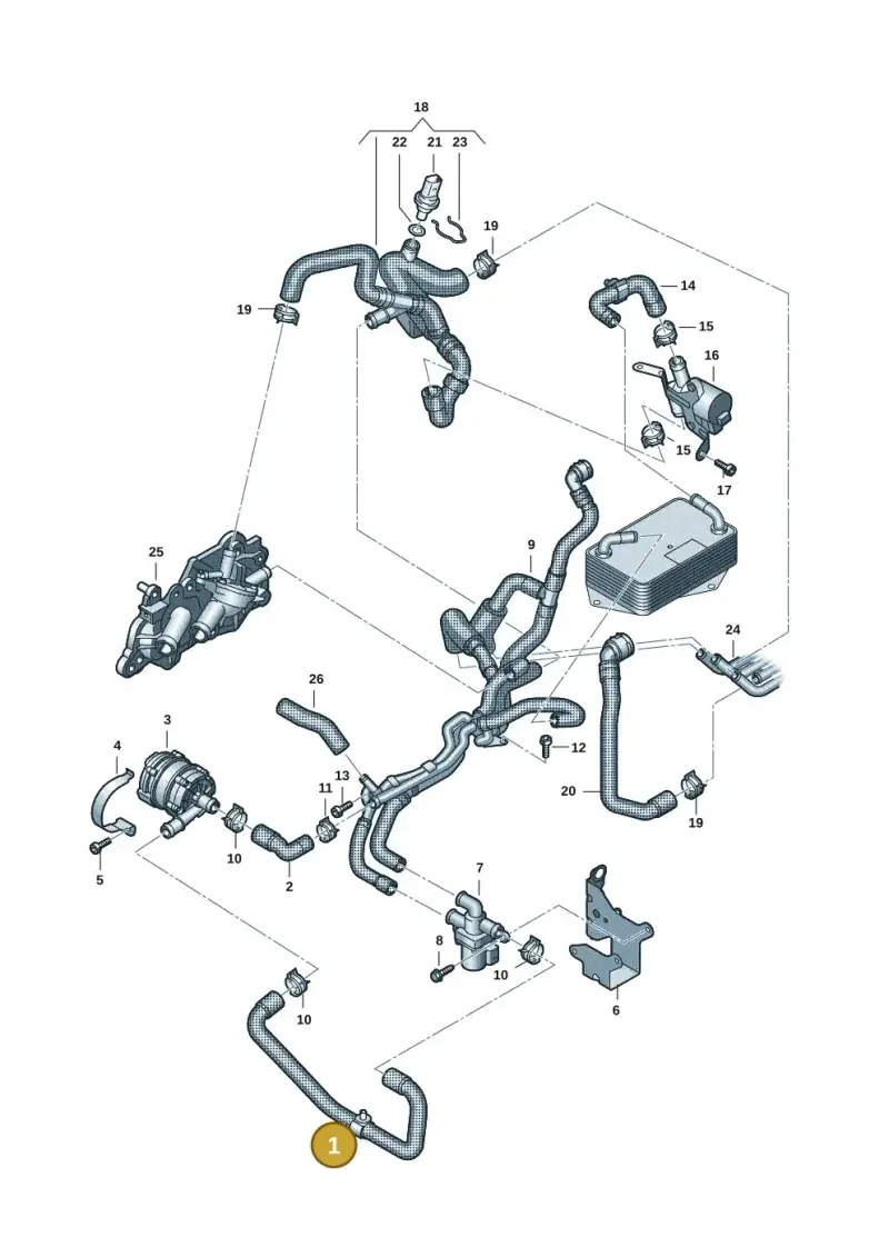 7T0121063 — Volkswagen Multivan (2021-) diagram 7t0121254, position 1