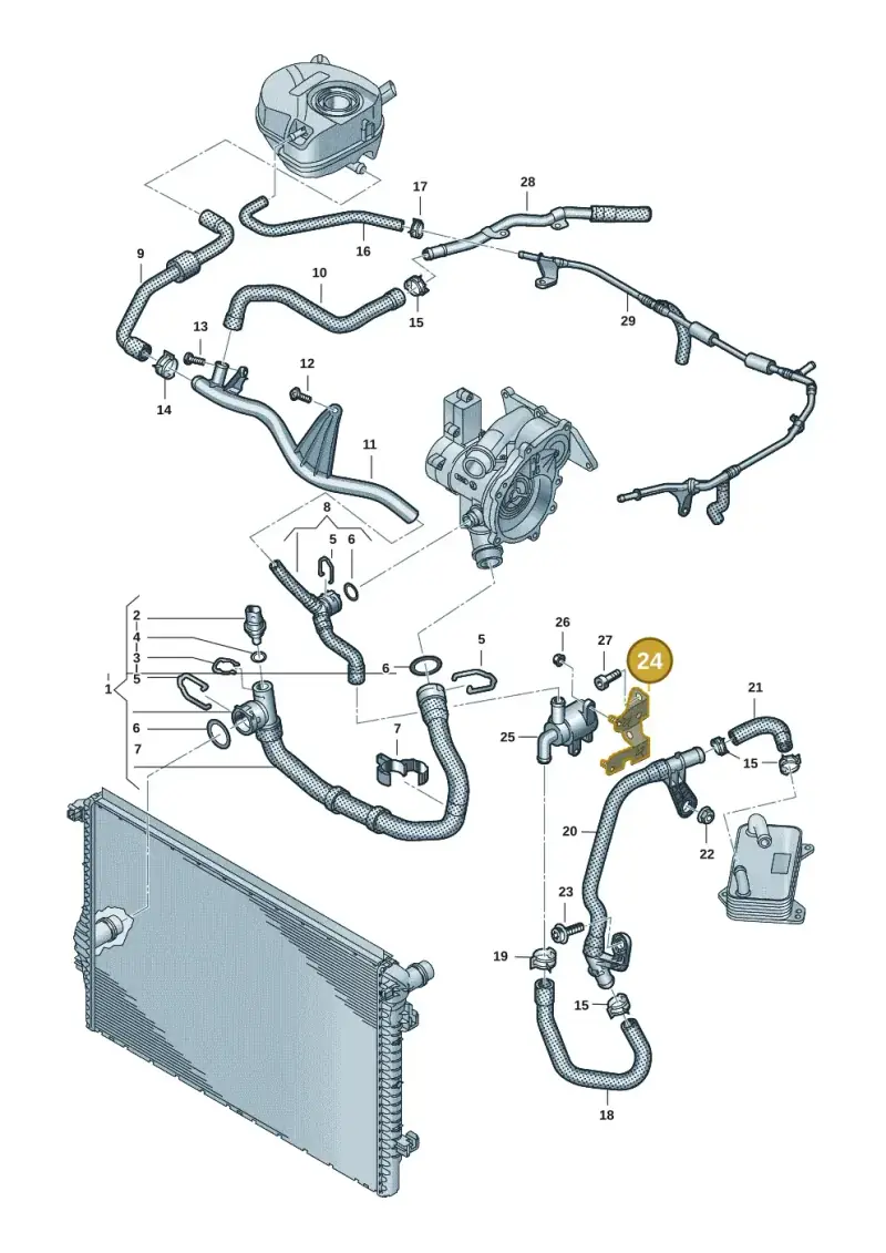 7T0121079B — Volkswagen Multivan (2021-) diagram 7t0121400, position 24