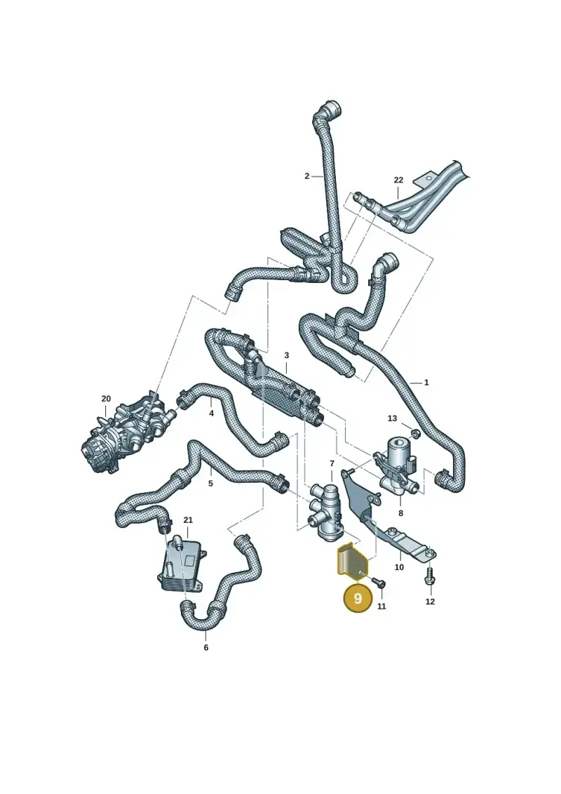 7T0121093B — Volkswagen Multivan (2021-) diagram 7t0121280, position 9