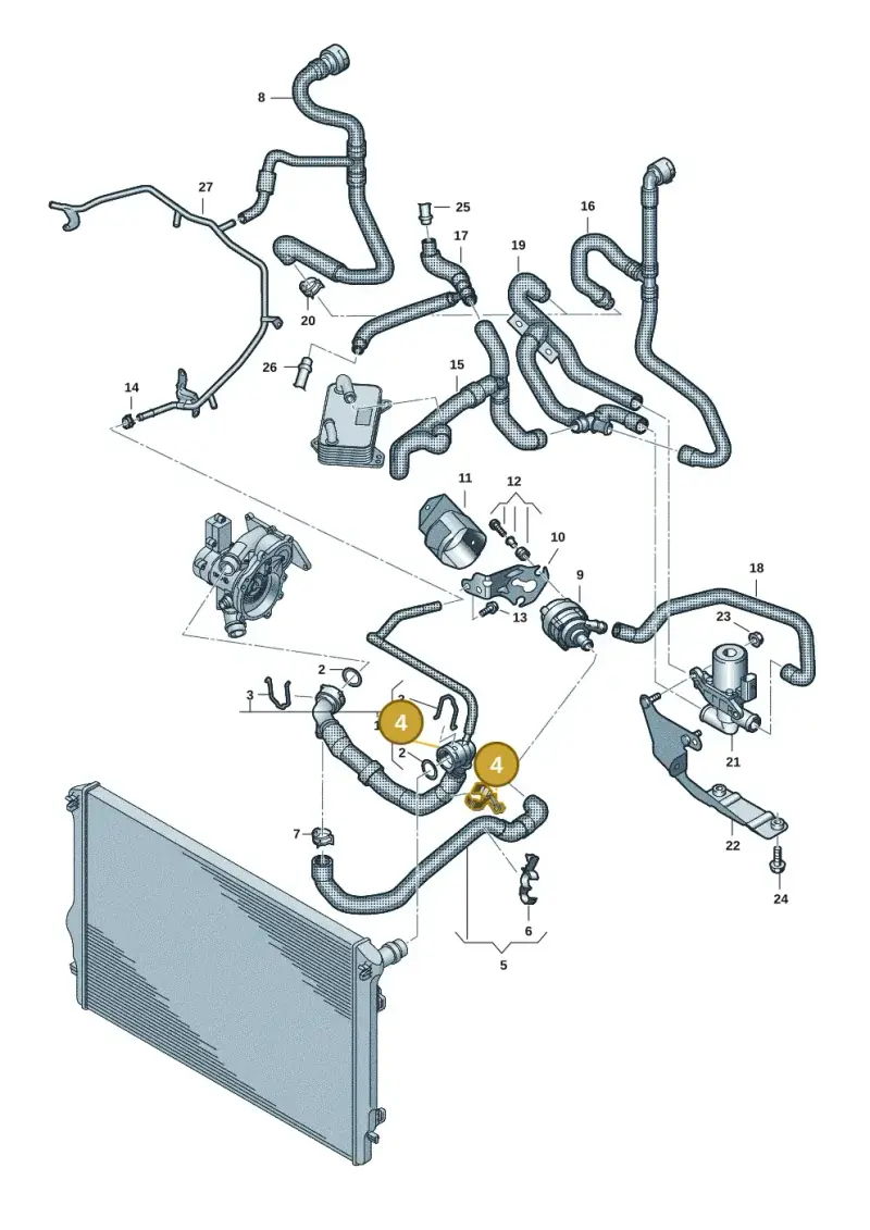 7T0121093E — Volkswagen Multivan (2021-) diagram 7t0121420, position 4