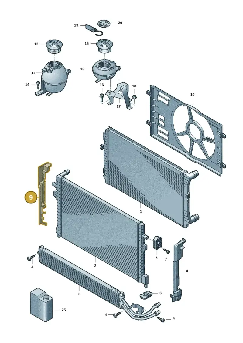 7T0121284C — Volkswagen Multivan (2021-) diagram 7t0122080, position 9