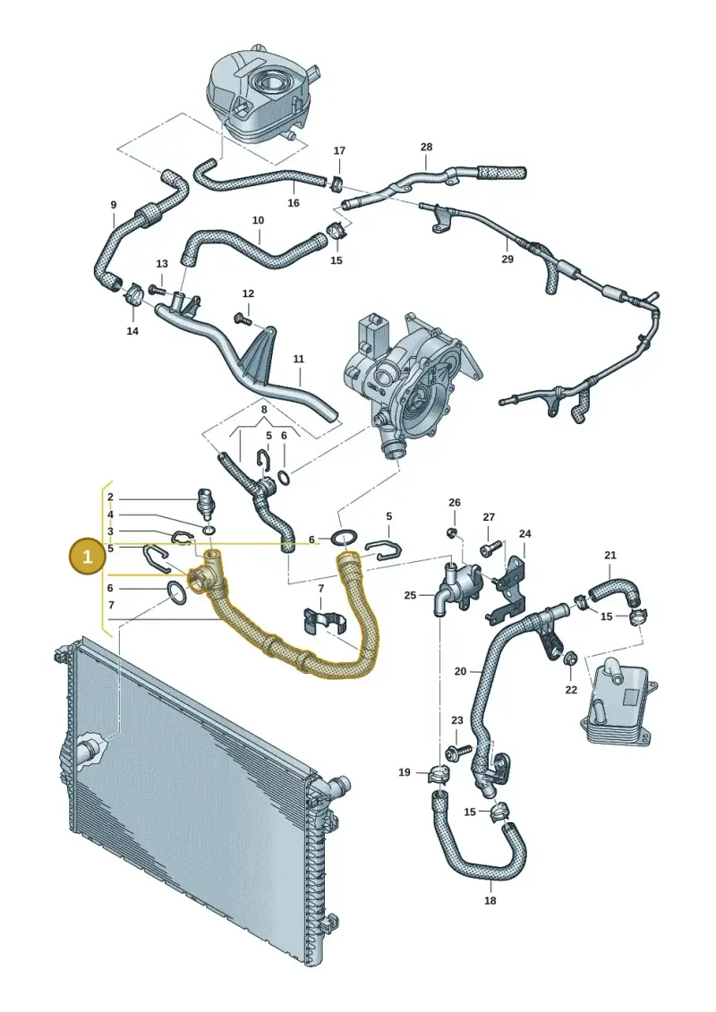 7T0122051D — Volkswagen Multivan (2021-) diagram 7t0121400, position 1