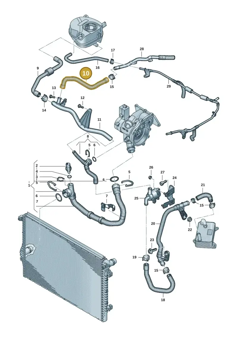 7T0122058A — Volkswagen Multivan (2021-) diagram 7t0121400, position 10