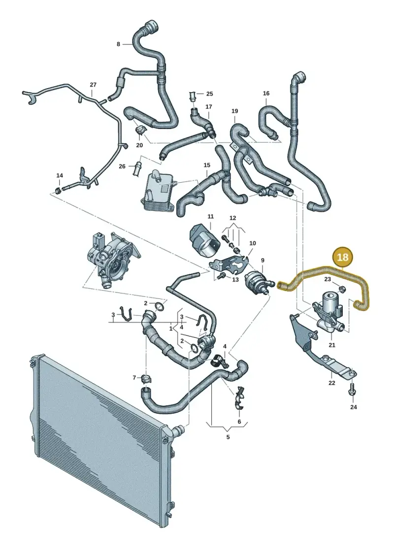 7T0122063A — Volkswagen Multivan (2021-) diagram 7t0121420, position 18