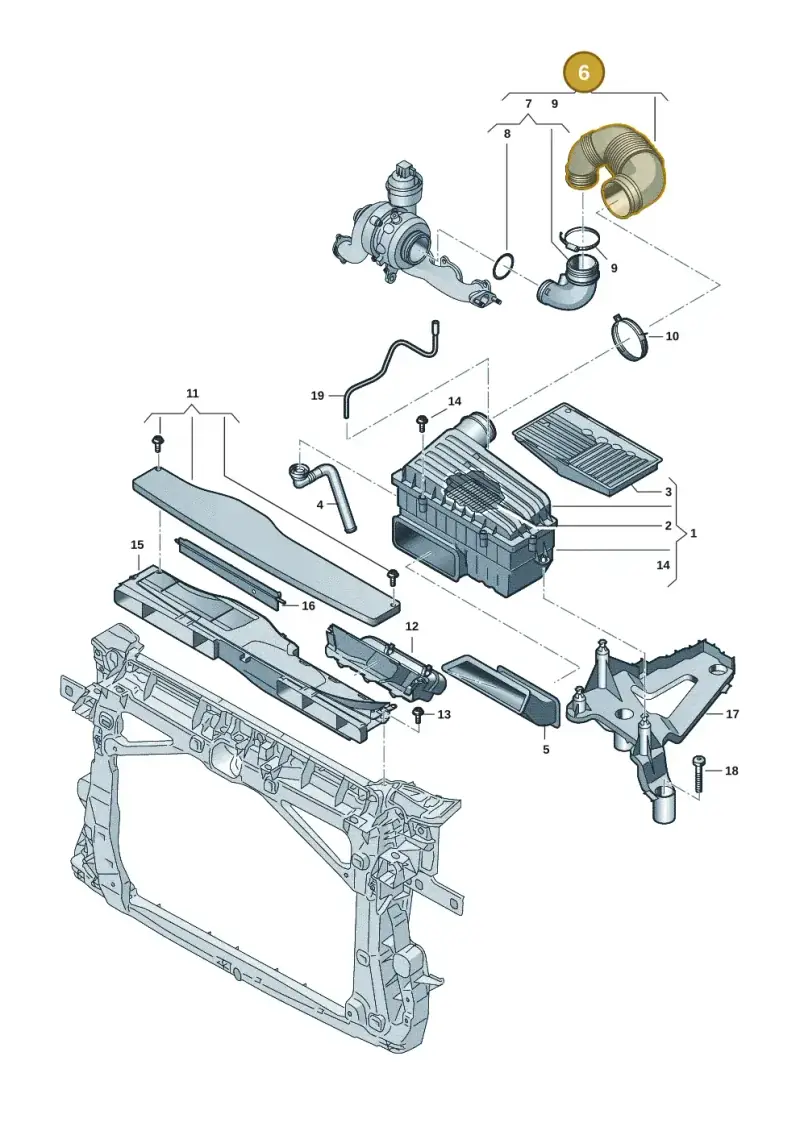 7T0129654 — Volkswagen Multivan (2021-) diagram 7t0129070, position 6