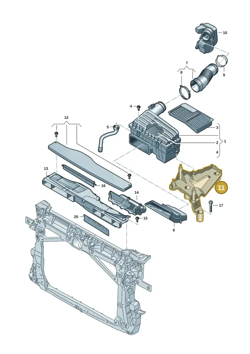7T0129671 — Volkswagen Multivan (2021-) diagram 7t0129050, position 11