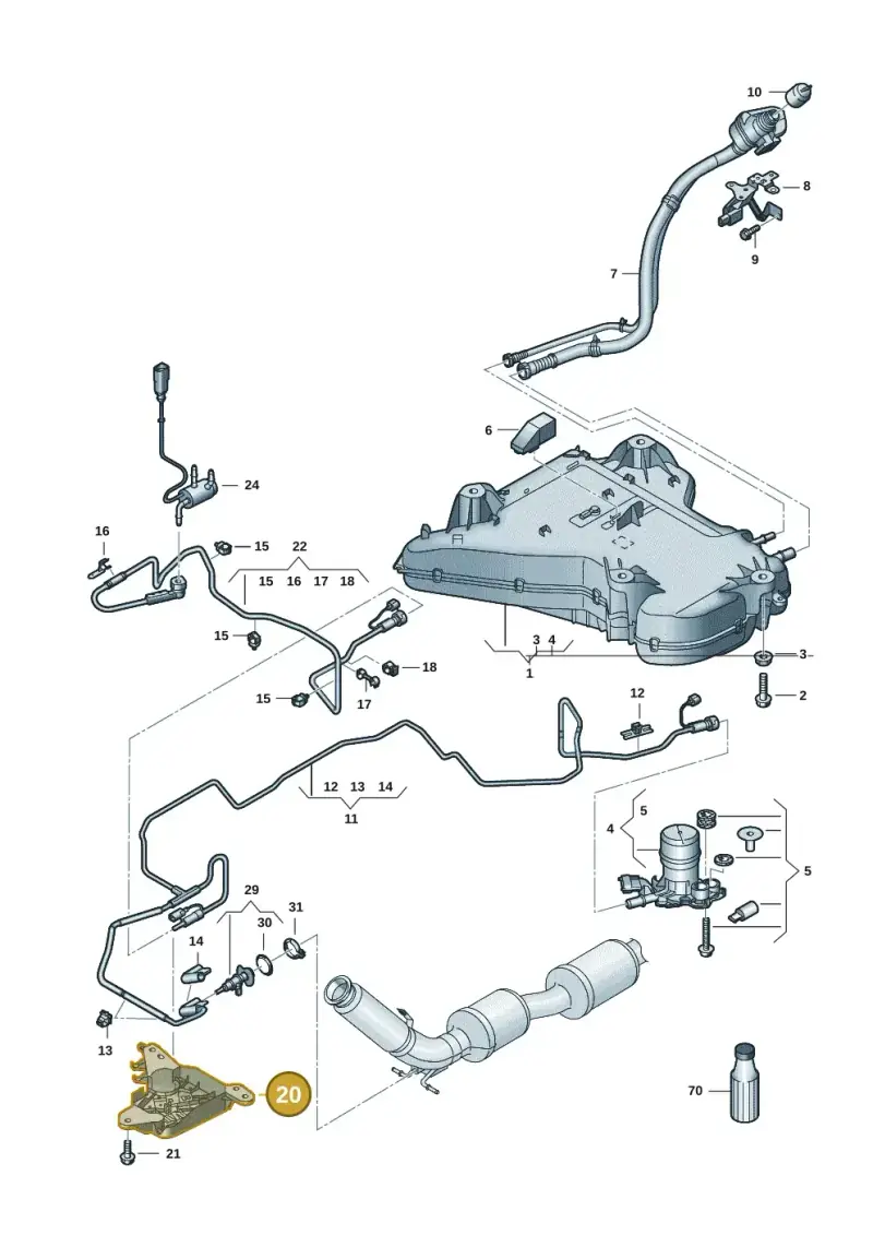 7T0131327 — Volkswagen Multivan (2021-) diagram 7t0201600, position 20