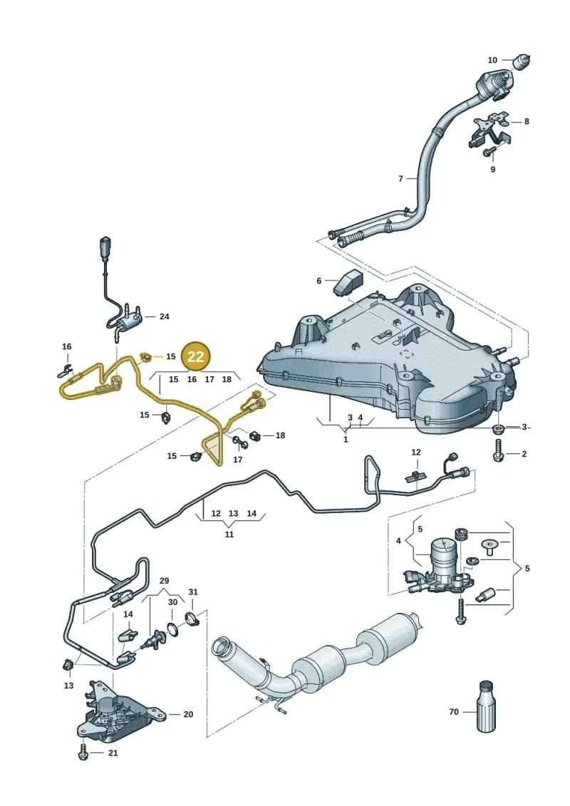 7T0131984 — Volkswagen Multivan (2021-) diagram 7t0201600, position 22