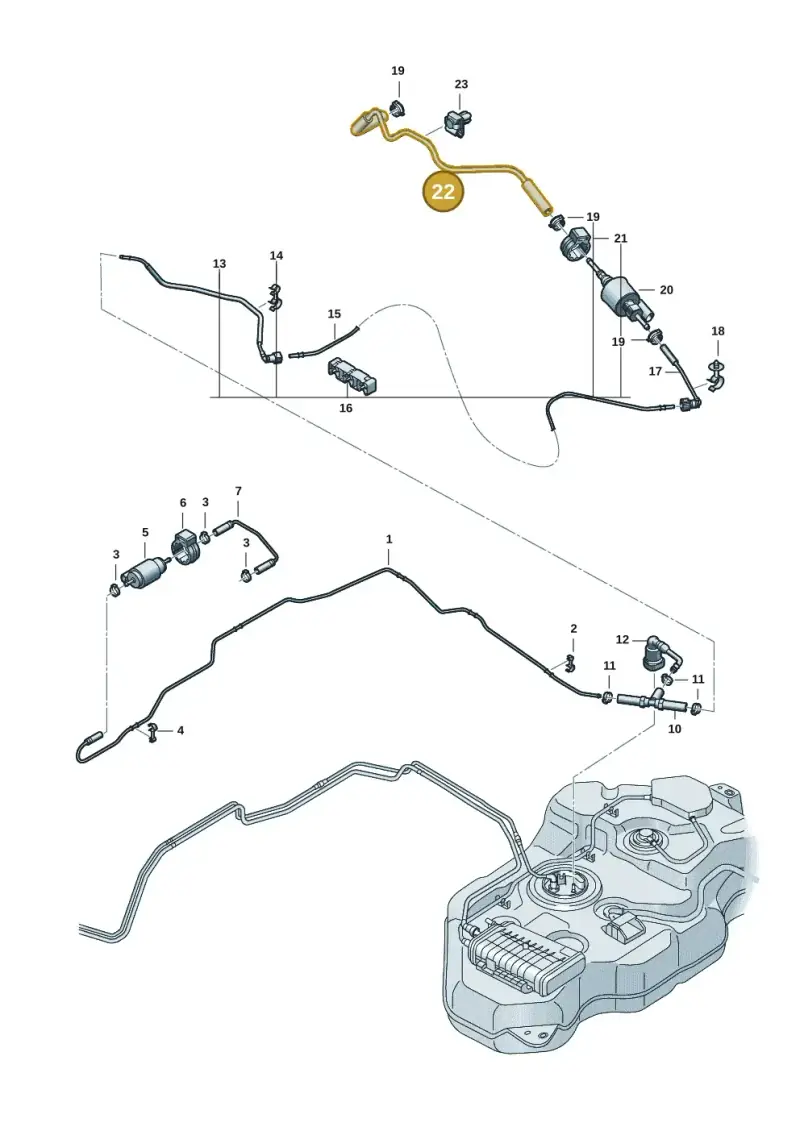 7T0201529A — Volkswagen Multivan (2021-) diagram 7t0201410, position 22