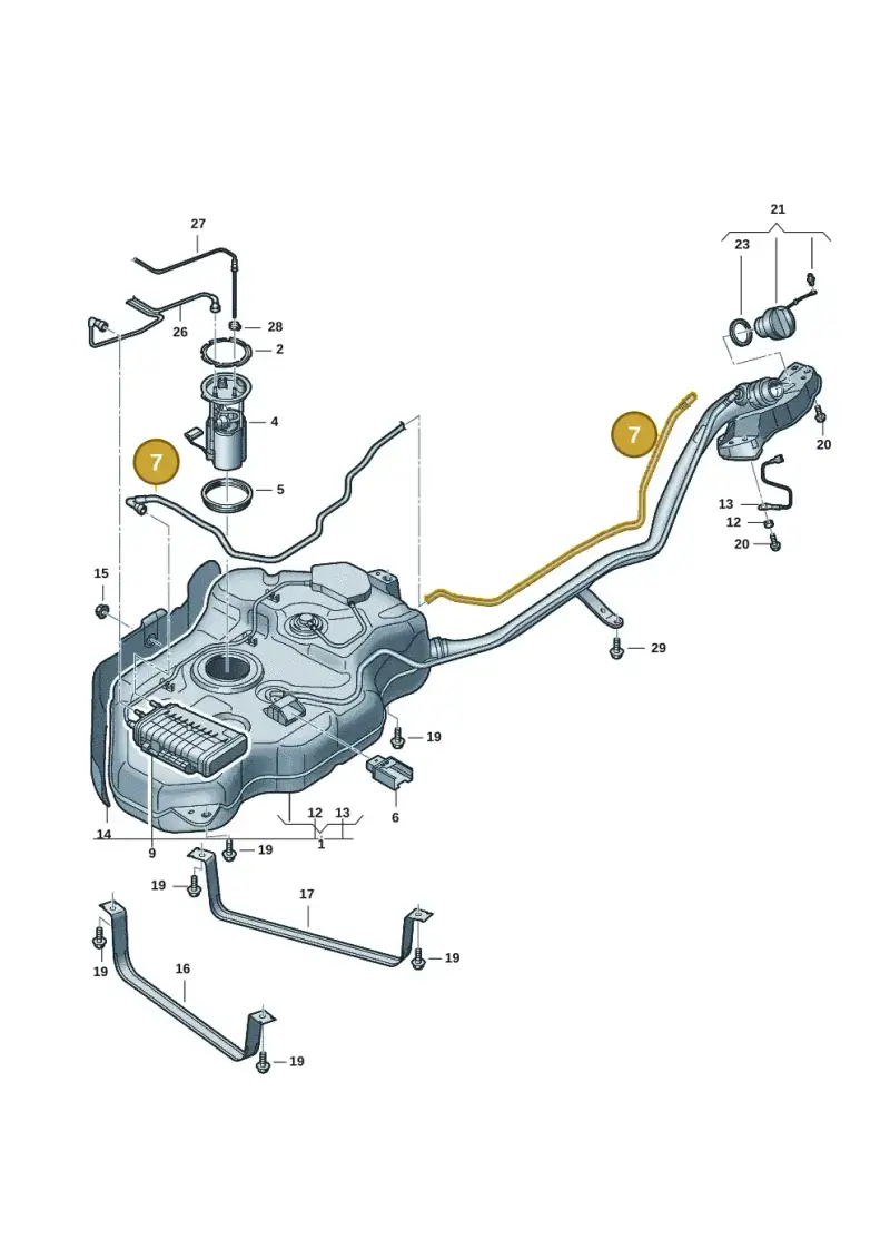 7T0201997A — Volkswagen Multivan (2021-) diagram 7t0201000, position 7