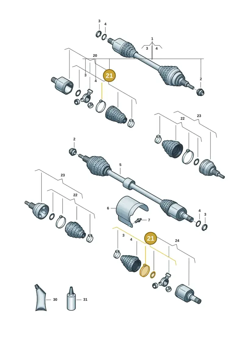 7T0498201A — Volkswagen Multivan (2021-) diagram 7t0407500, position 21