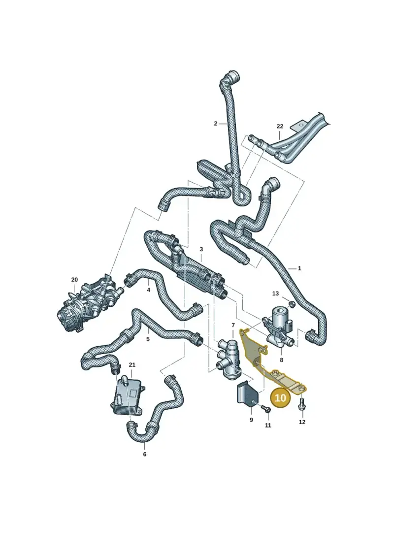 7T0819067A — Volkswagen Multivan (2021-) diagram 7t0121280, position 10