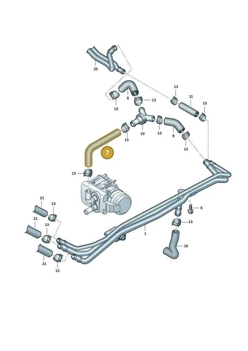 7T0819196 — Volkswagen Multivan (2021-) diagram 7t0819701, position 7