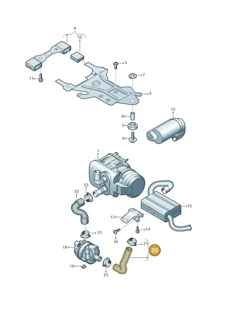 7T0819320 — Volkswagen Multivan (2021-) diagram 7t0819660, position 20