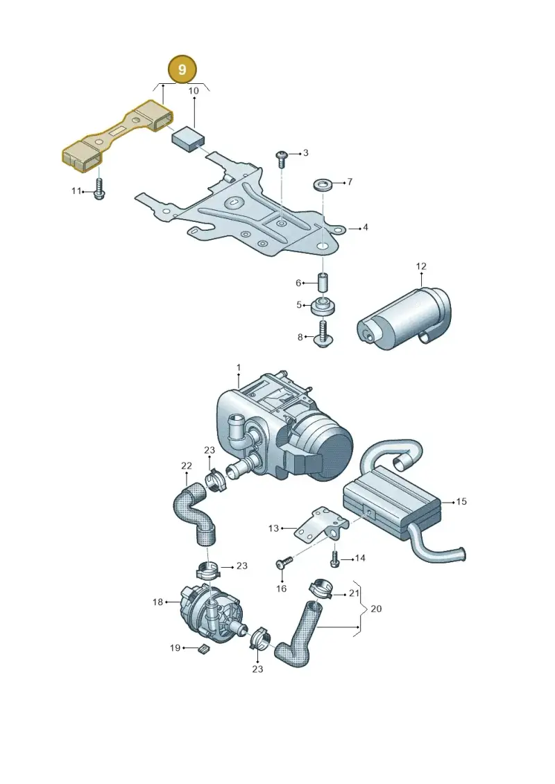 7T0819471 — Volkswagen Multivan (2021-) diagram 7t0819660, position 9