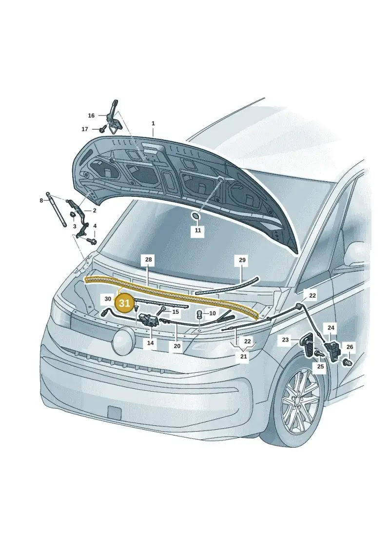 7T0823397 — Volkswagen Multivan (2021-) diagram 7t0823000, position 31