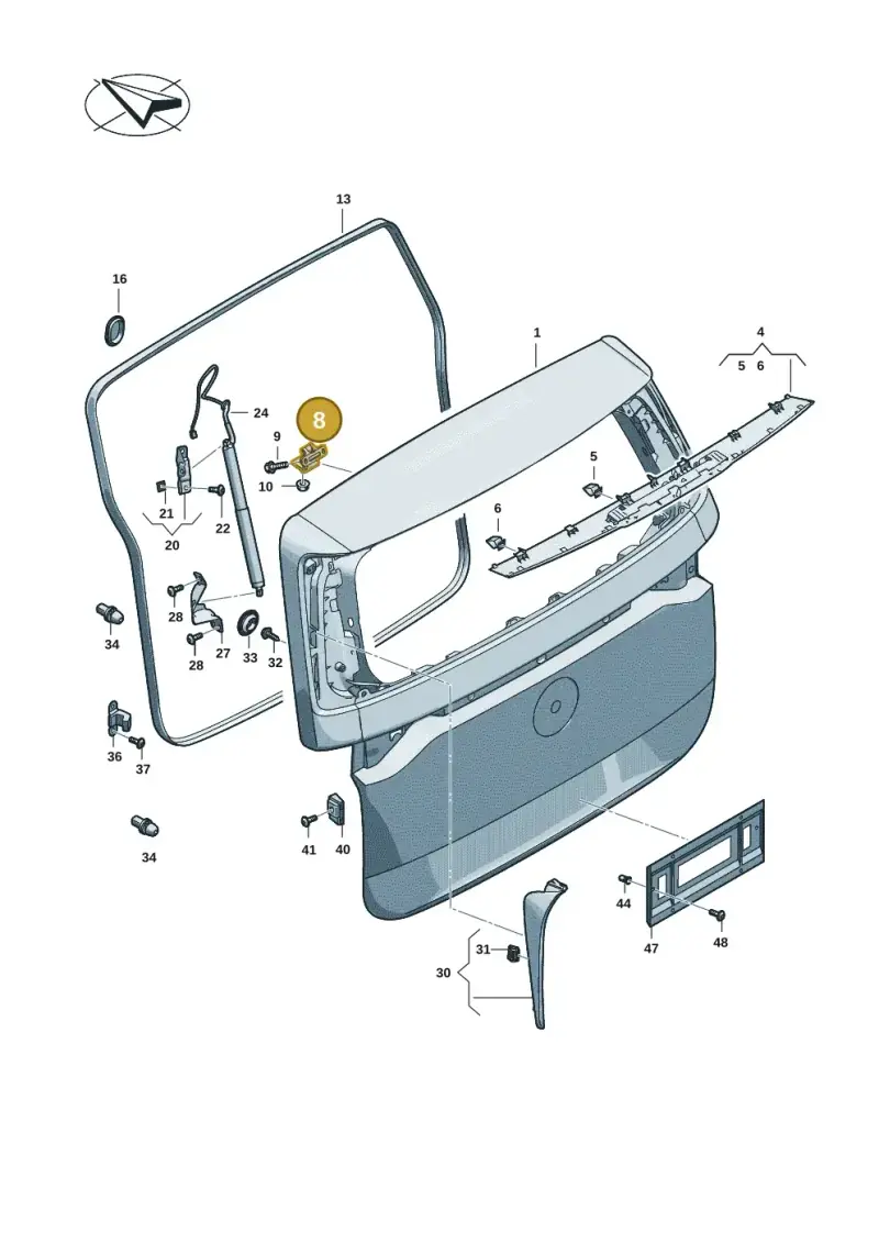 7T0827301A — Volkswagen ID.Buzz (2022-) diagram 15a827000, position 8