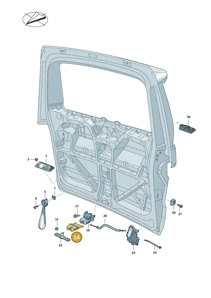 7T0827520 — Volkswagen Multivan (2021-) diagram 7t0827100, position 14