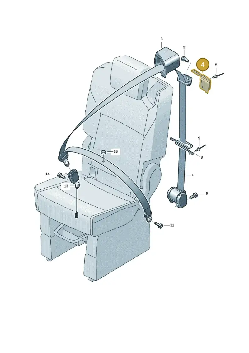 7T0857817A — Volkswagen Multivan (2021-) diagram 7t0857830, position 4