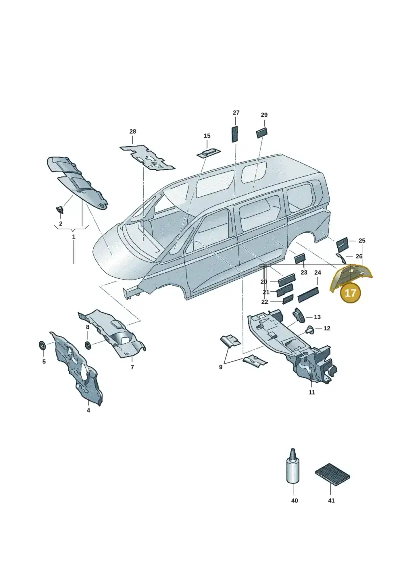 7T0863813 — Volkswagen Multivan (2021-) diagram 7t0863200, position 17