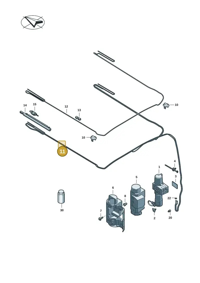 7T0875608 — Volkswagen Multivan (2021-) diagram 7t0875300, position 11