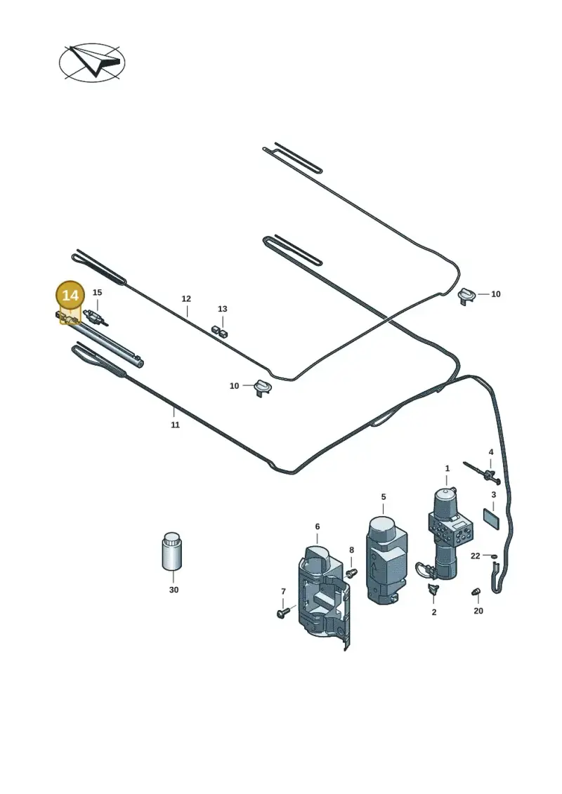 7T0875795 — Volkswagen Multivan (2021-) diagram 7t0875300, position 14