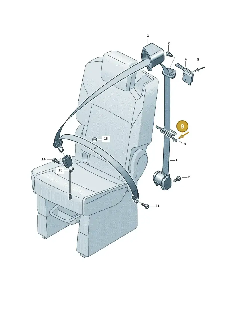 7T0885667 — Volkswagen Multivan (2021-) diagram 7t0857830, position 9