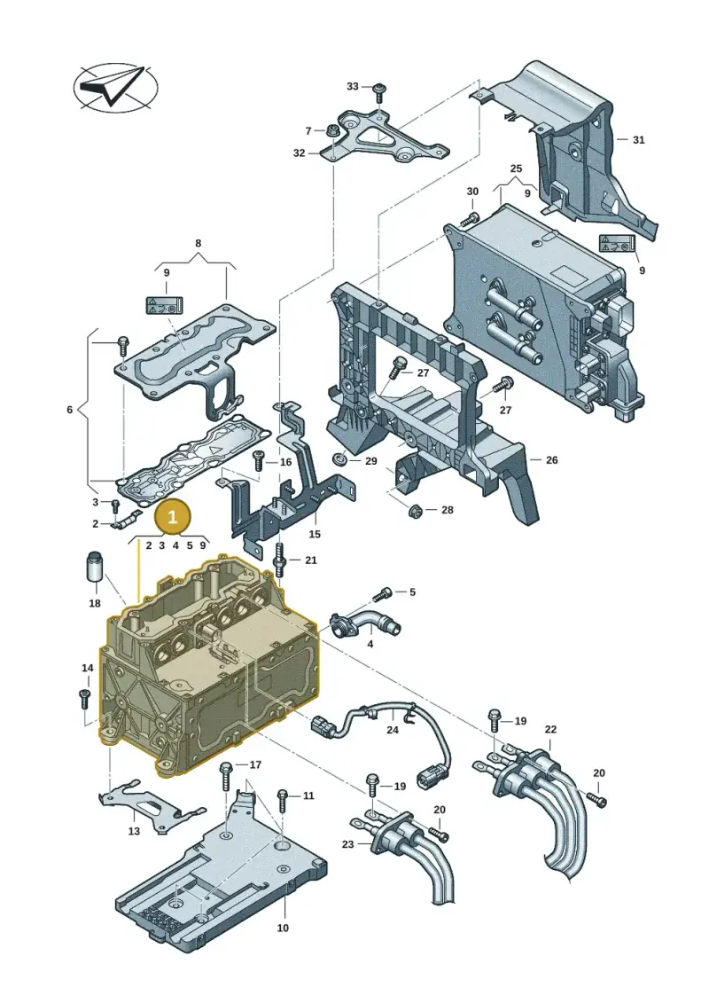 7T0907070B — Volkswagen Multivan (2021-2025) diagram 7t0907080, position 1